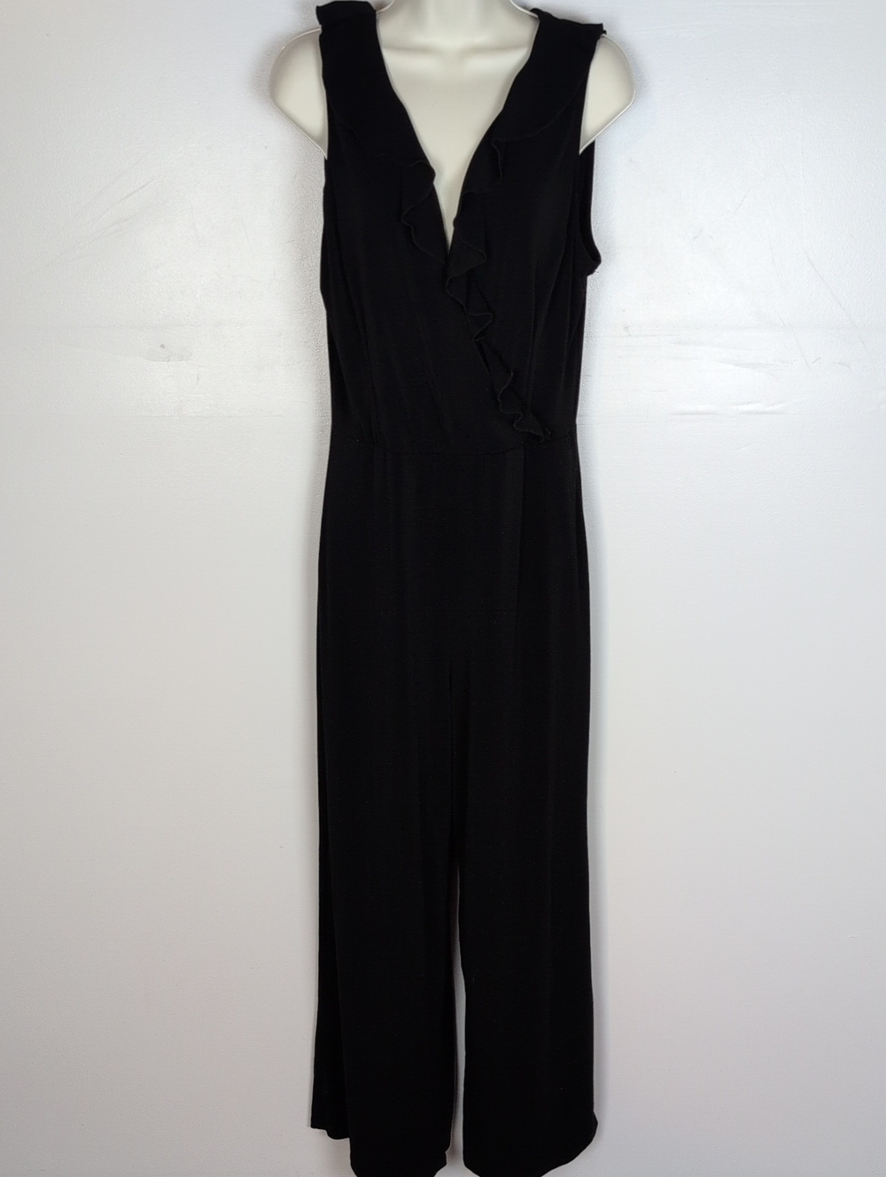 Modcloth Ruffle Collar V Neck Jumpsuit